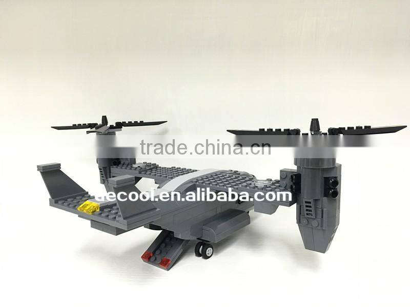 2016 New Decool 2113 318pcs Bell Boeing Osprey Aircraft Model 3D Building Bricks Toys