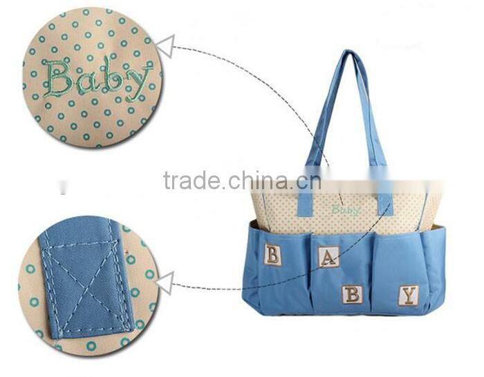 Wholesale tote one shoulder mommy baby bag diaper bag