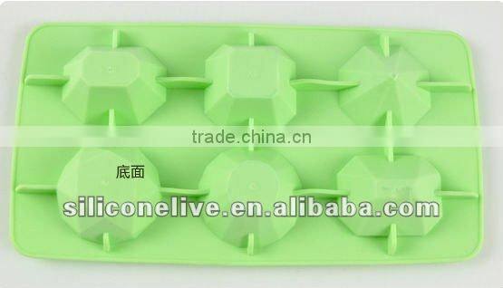 lovely diamond shape silicone egg tart and chocolate mold