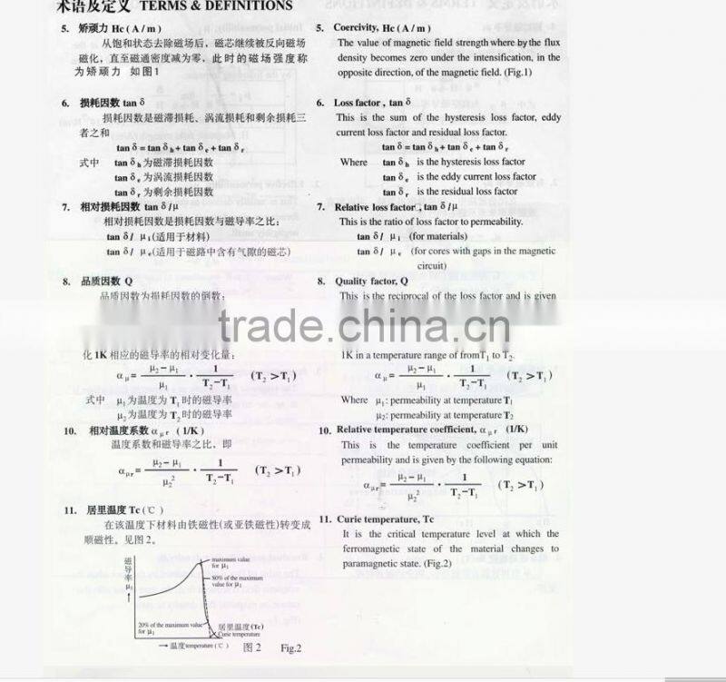 PC40 EI33/29/13-Z magnetic core/ EI33 high frequency transformer ferrite core PC40