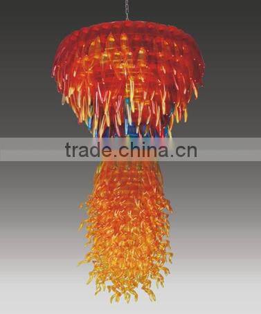Modern orange glass pendant lamp, Hand Blown glass pendant light for chandelier RT8021-3