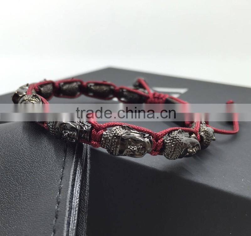 High quality stainless steel Buddha bracelet PVD plated Real 18k gold color