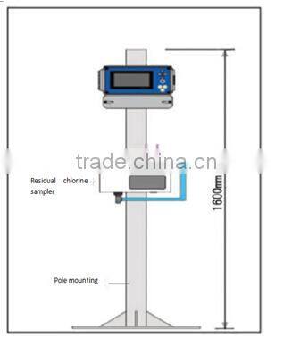 DRCL-99 Hot sale in-line free chlorine meter/ph and chlorine testing with temperature