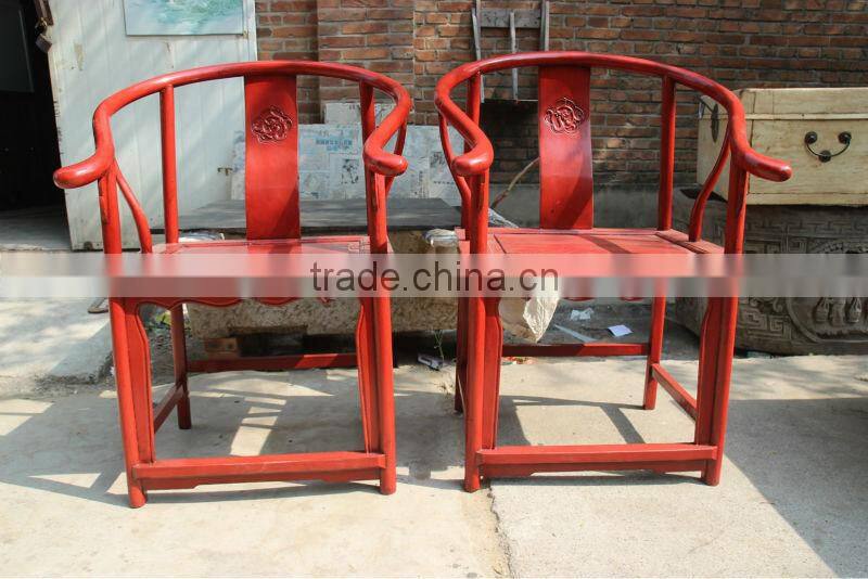 commercial furniture, antique pine wood red chair