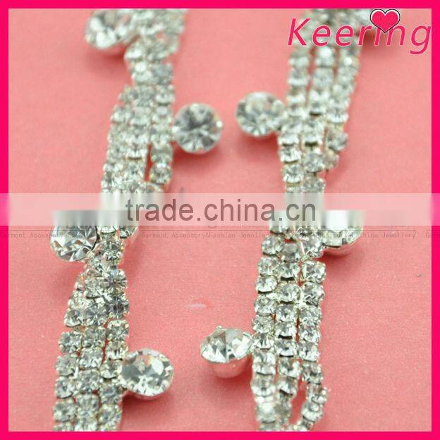 all clear blingbling claw crystal chain decoration rhinestone trim wholesale WRC-219