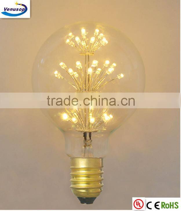 vintige retro G80/G95/G125 3W 2W Edison style bulb led start lamp decortion cafe bar