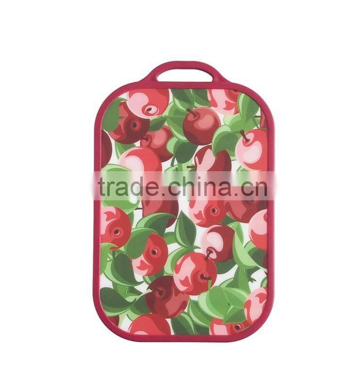 2016 new design thick kitchen cutting board set with holes