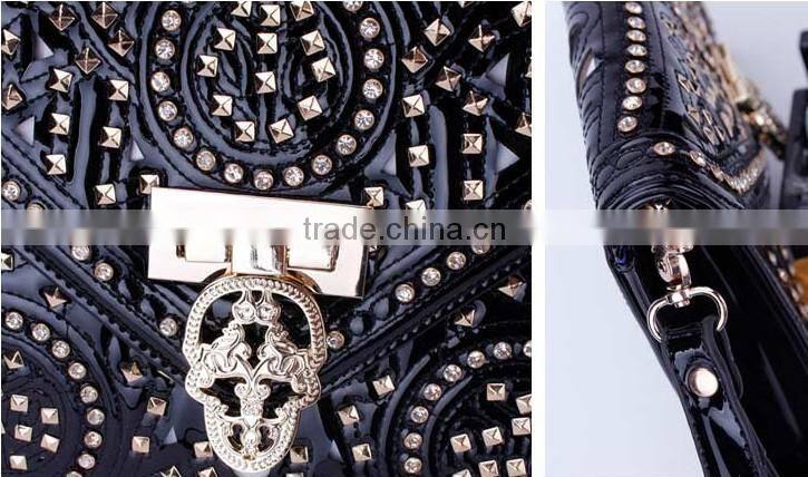 laser hollow rivet clutch bag mighty woman wallet manufacturer in guangzhou