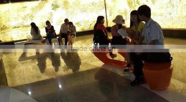 2015 Hot Sale Fiberglass Morden Moon-Shape Bench