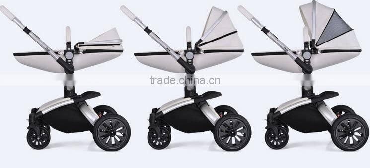 2016 Luxury Leather Baby Stroller, Hot Selling Baby Stroller 3 in 1 With EN Certificate