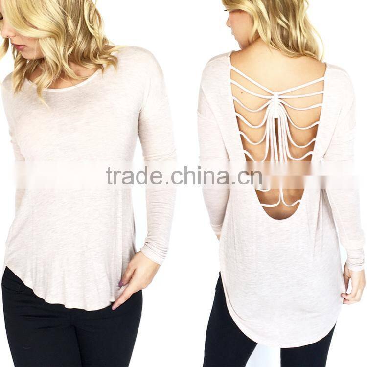 OEM service China manufacturer pink casual loose wide leg latest design ladies office pants