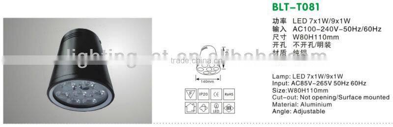 3w grey High Power Led Surface Mounted