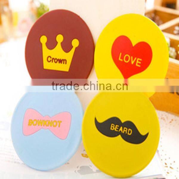 cheap personalized small cosmetic silicone mirror for gift