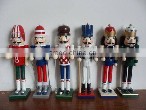 hand painted wooden soldier nutcracker toy for christmas decoration