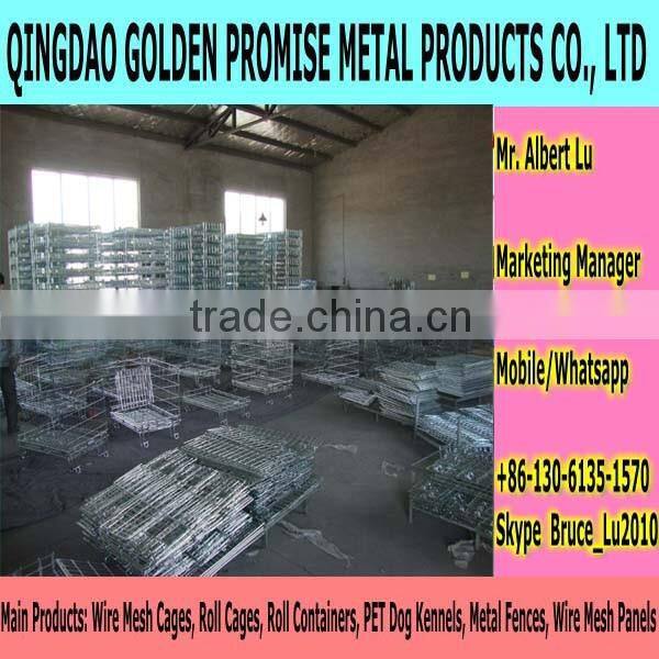 Four Caster Wheel and Industrial Usage Cage Trolley