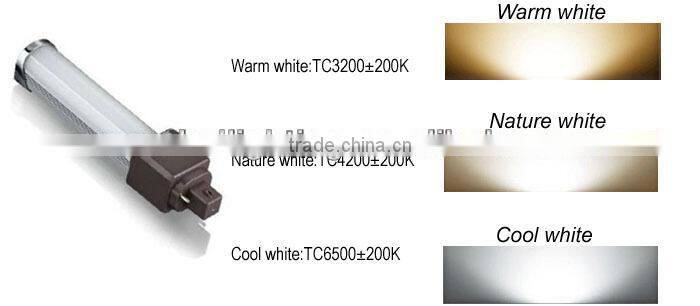 Frosted cover SMD2835 2pin led g24 pl light 10w with 5 years warranty