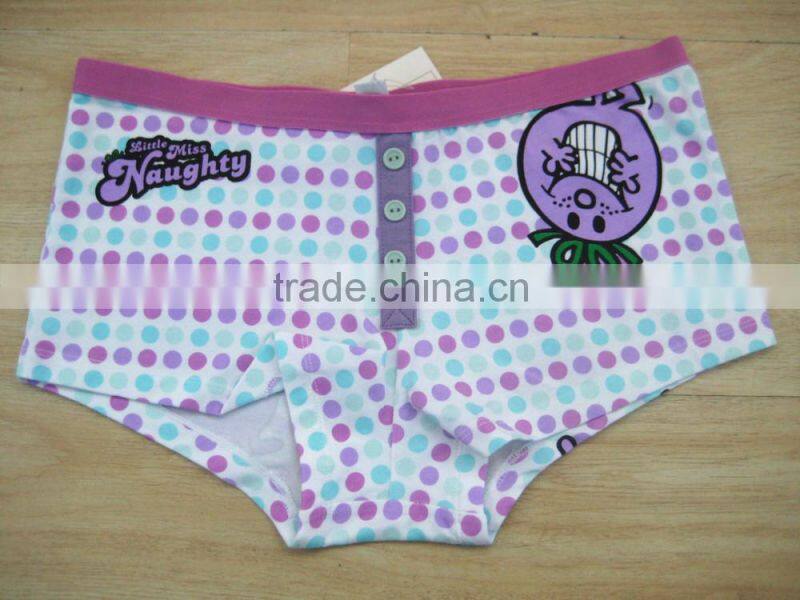 Hot sale briefs underwear with buttons cute dots kids briefs
