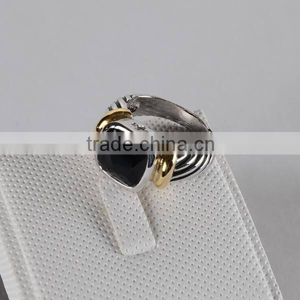 NEW 2016 Popular Fashion Jewelry Loyal Exquisite Square Shapped Ring Big Black stone CZ Diamond Ring Wholesale