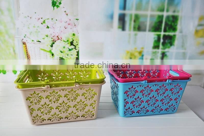 plastic storage basket