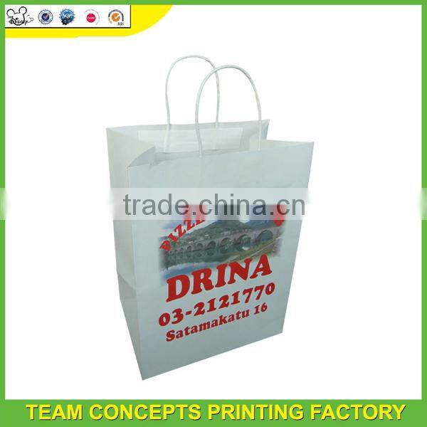 Different size of low cost paper shopping bag brand name