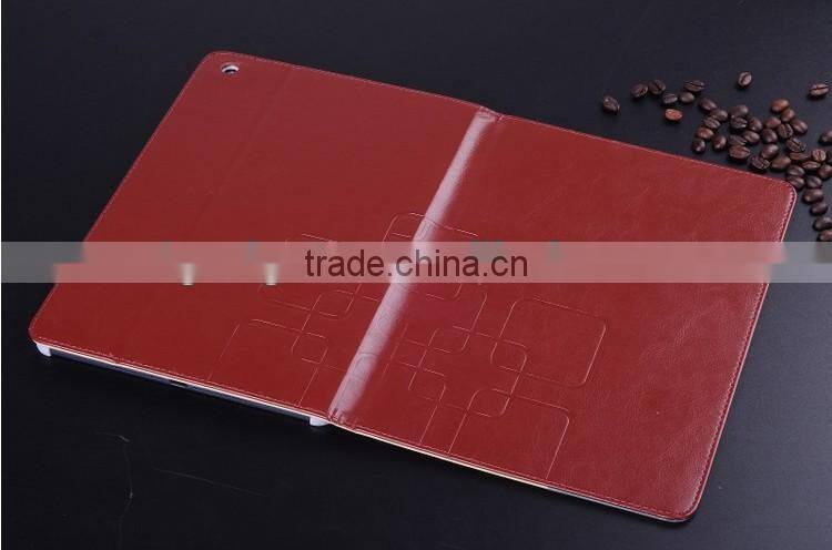 2013 new arrival High Quality crazy horse pattern leather case for apple ipad air case