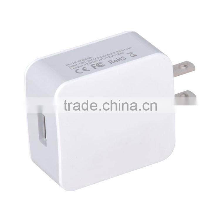 Quick Charger QC2.0 Wall Charger Input AC100~40V Out Put 5~12V Quick Charger