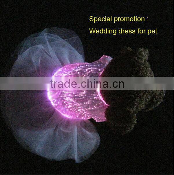 Luminous fabric white high fashionable party clothes fashion summer pet apparel dog clothes