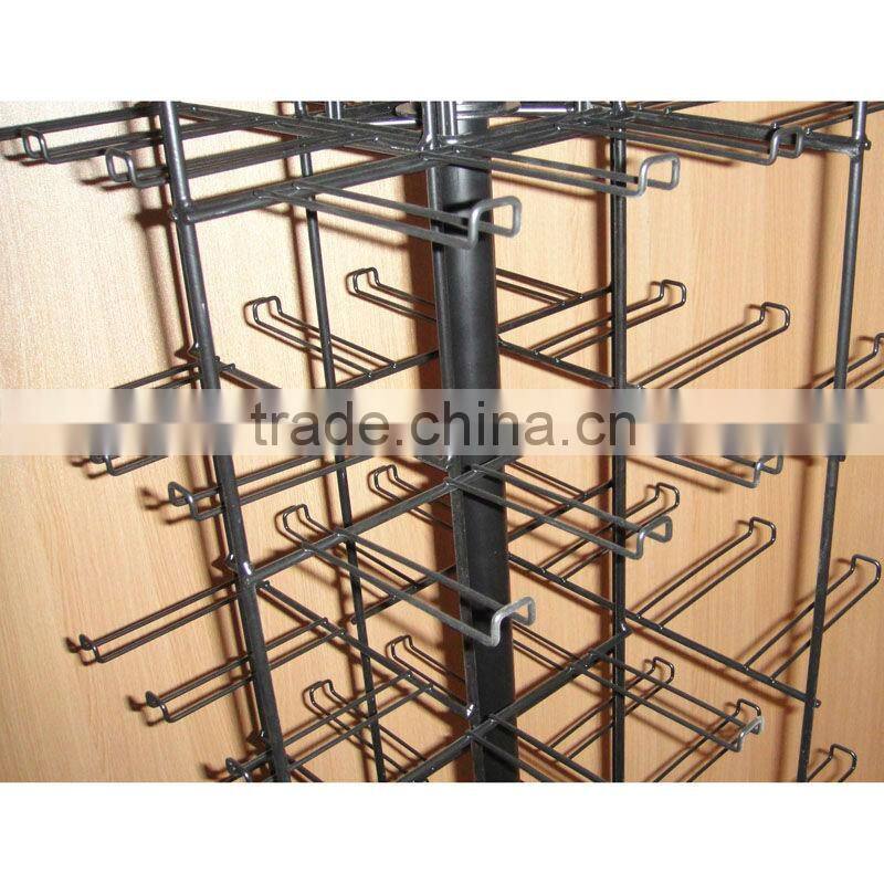 four sides spinning hooks display fixture with good quality