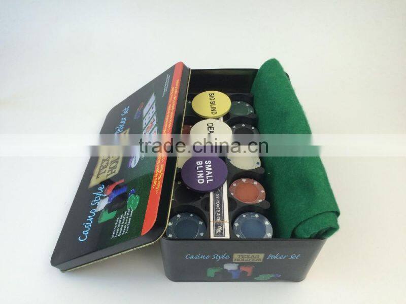 China factory 200pcs poker chips for poker chip set cheap poker chips set in tin case