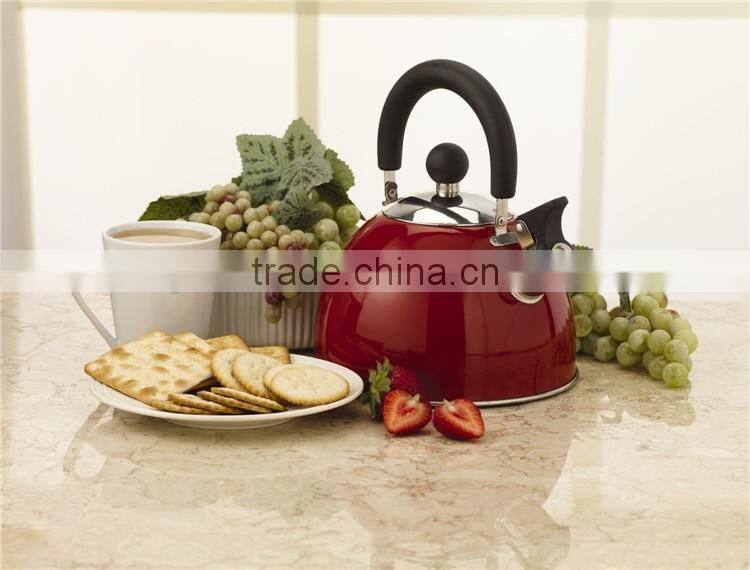 Heat retention easy to clean non-electric travel whistle kettle stainless steel water jug
