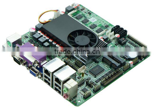 Mini ITX industrial motherboard 1037U 22nm dual VGA wide voltage 17W i3-grade DDR3 voltage 8V to 36V recommended 9V ~ 24V 2G RAM