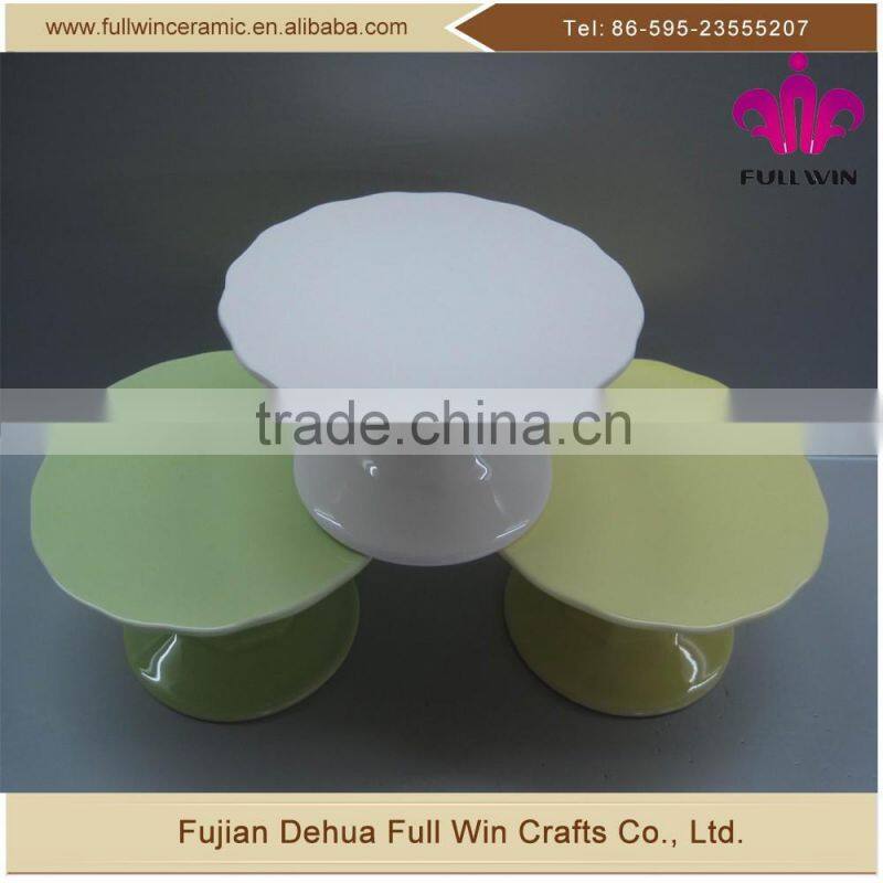 Food safe color glazed ceramic stand cake cakestand holder