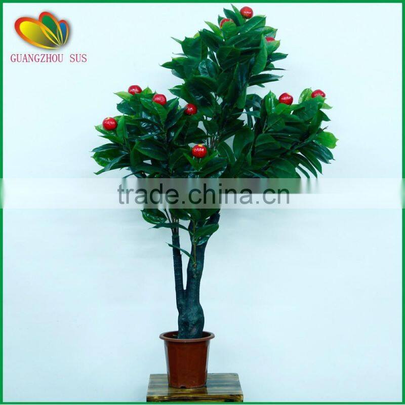 Factory price plastic mini cherry tree indoor decor artificial cherry tree