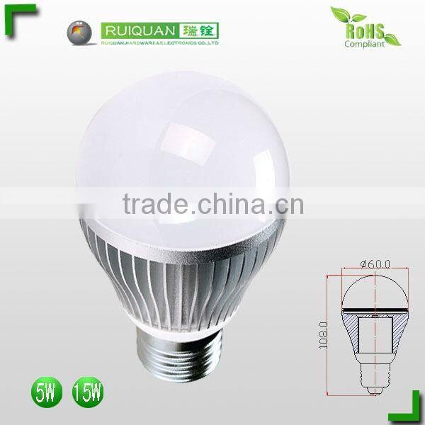 high output lumen 5W led light bulb e27 with CE&ROHS