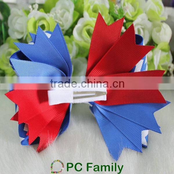 High quality printed grosgrain hair bow