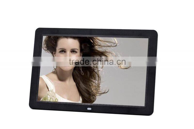 HD 12" big size screen ratio 4:3 digital video lcd player with loud speaker foat show popular advertising video display frame