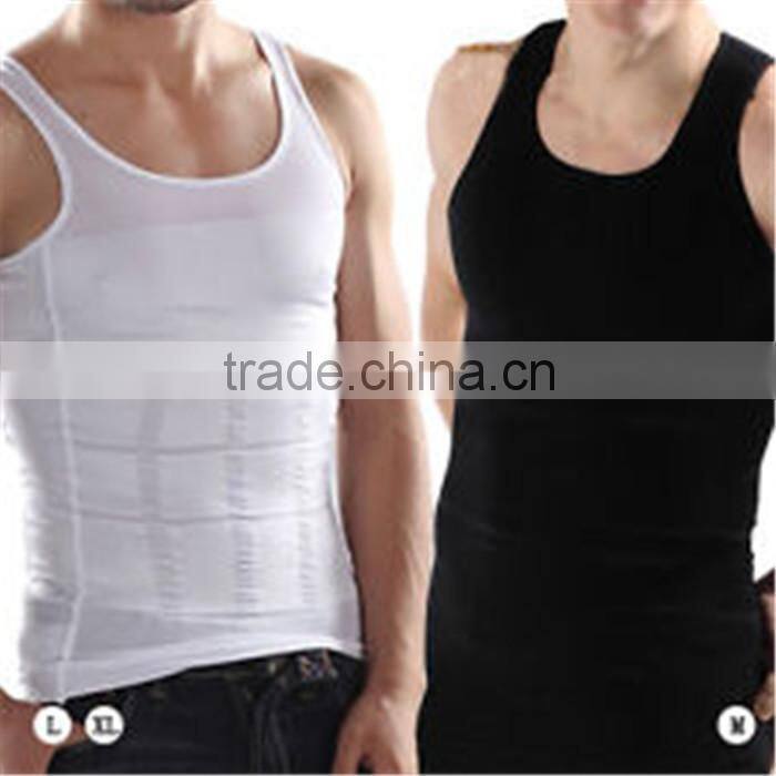 Chest Waist belly body shaper,mens Slimming shirt, shaping vest shirt for men