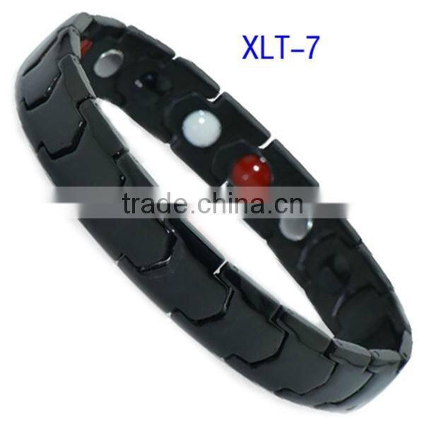Newest Sport energy bracelet pure titanium 4 in 1 health many stone bracelet