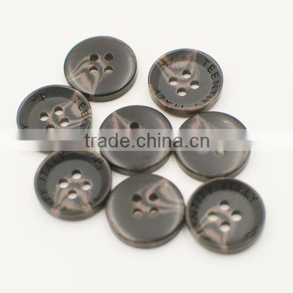 custom laser logo round flat shirt button