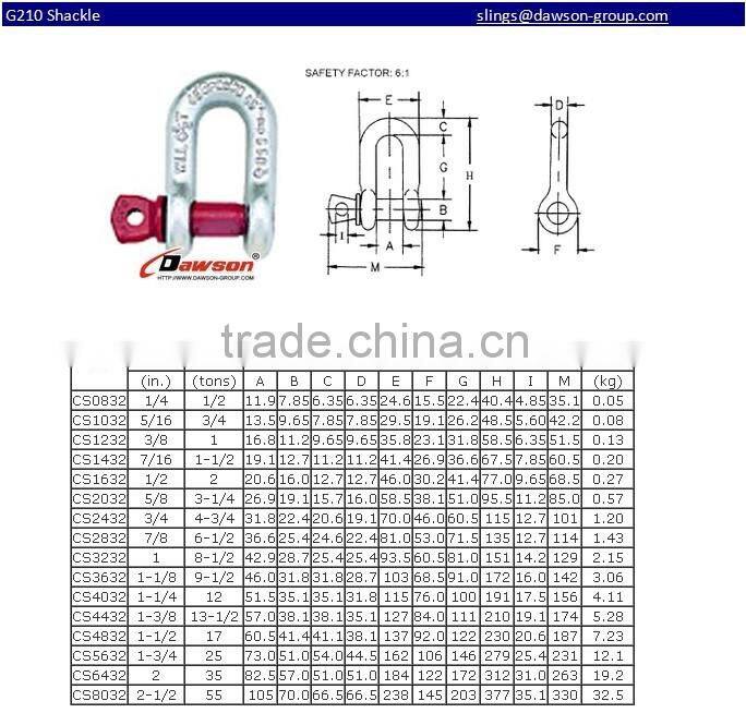 screw pin bow anchor shackle for sale