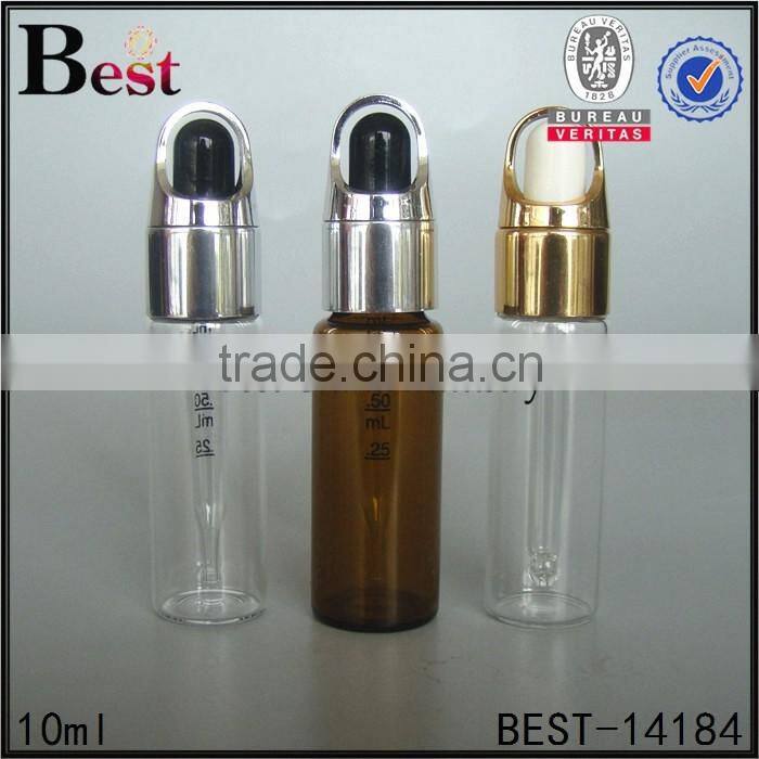 10 ml glass material and pharmaceutical industrial use essential oil amber glass bottle
