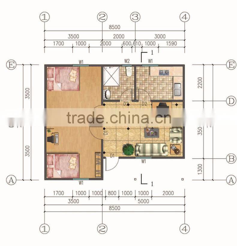 Steel frame Prefabricated Glass House factory in china