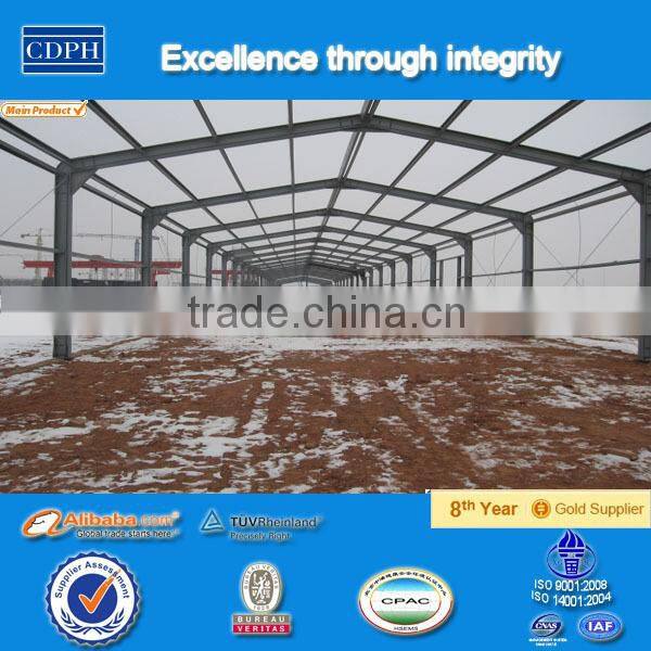 Customized size galvanized steel sandwich panel workshop