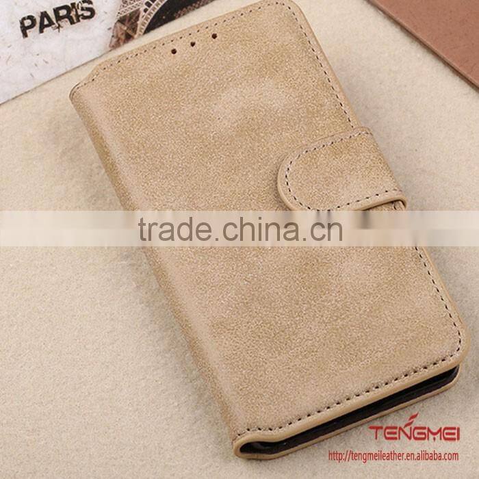 frosted genuine leather case for samsung s7 edge stand cover phone case for samsung