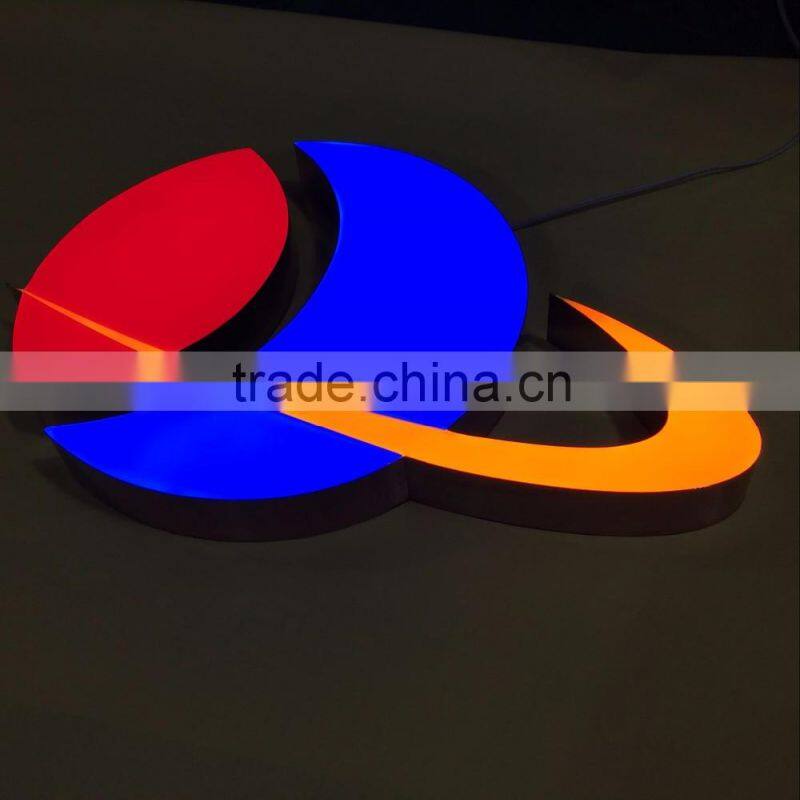 china supplier high luminous frontlit and backlit led characters Colorful epoxy resin mini Crystal letter