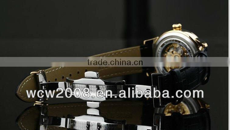 Satinless steel automatic custom design watch