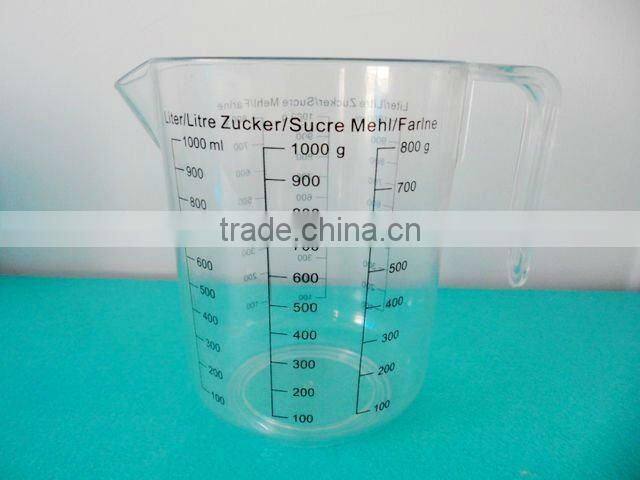 1000ML transparent PS plastic Digital measuring cup scale