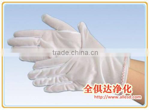white 100% polyester ESD pvc dotted gloves