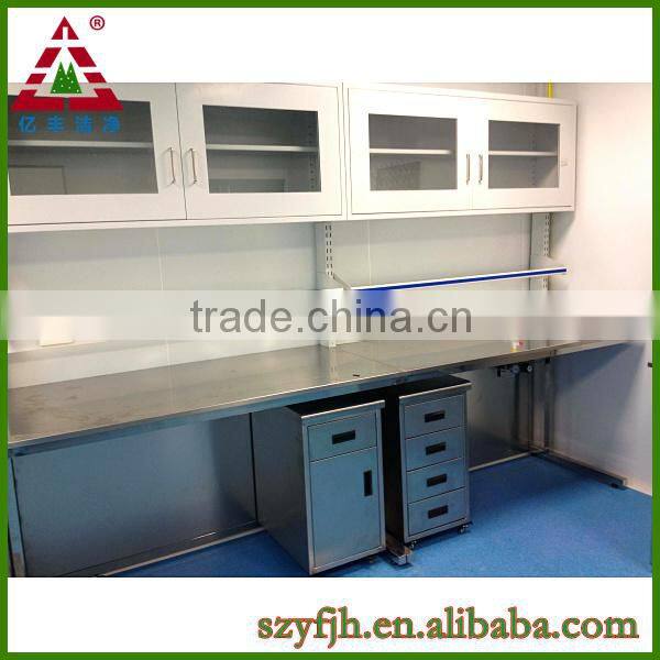 China Supplier Steel Wood Lab Bench with Wall Cabinet