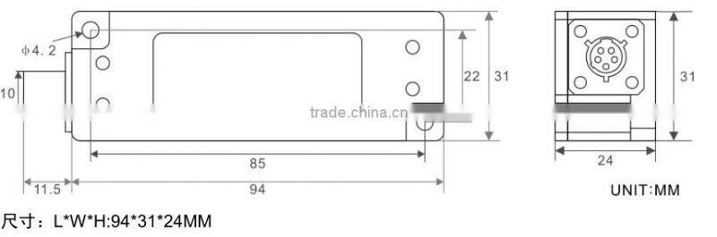 Low Cost -40C ~+100C Storage Temp Mini Gyro Compass With IP67 Waterproof